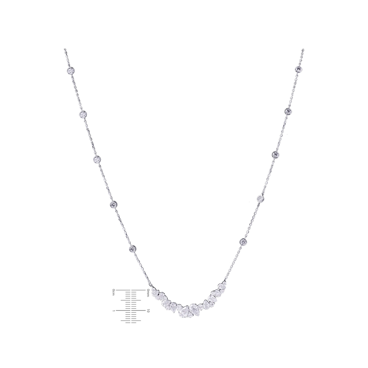 3.09CTW VVS/EF Lab Grown Diamond Necklace Set in 18K White Gold