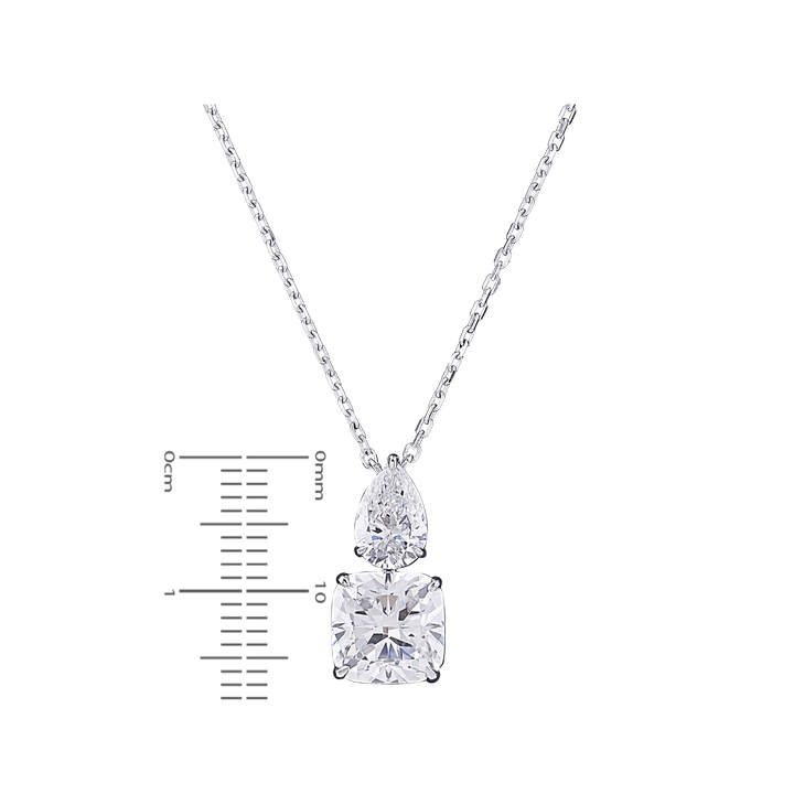 5.89CTW VVS/EF Lab Grown Diamond Necklace Set in 18K White Gold