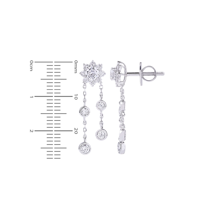 3.12CTW VVS/EF Lab Grown Diamond Necklace Set in 18K White Gold