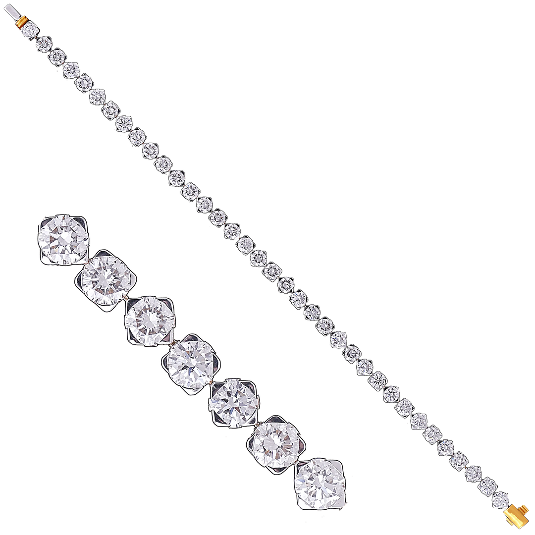 8.93CTW VVS/EF IGI Certified Lab Grown Diamond Bracelet in 18K Gold