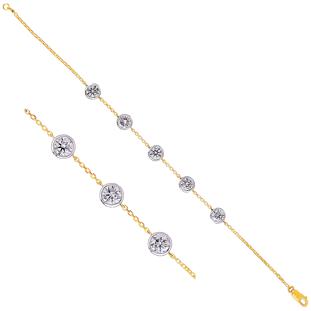 2.68CTW VVS/EF IGI Certified Lab Grown Diamond Bracelet in 18K Gold