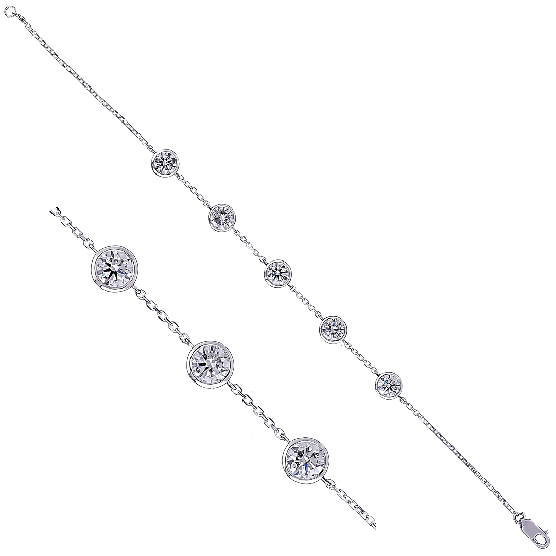 2.67CTW VVS/EF IGI Certified Lab Grown Diamond Bracelet in 18K White Gold