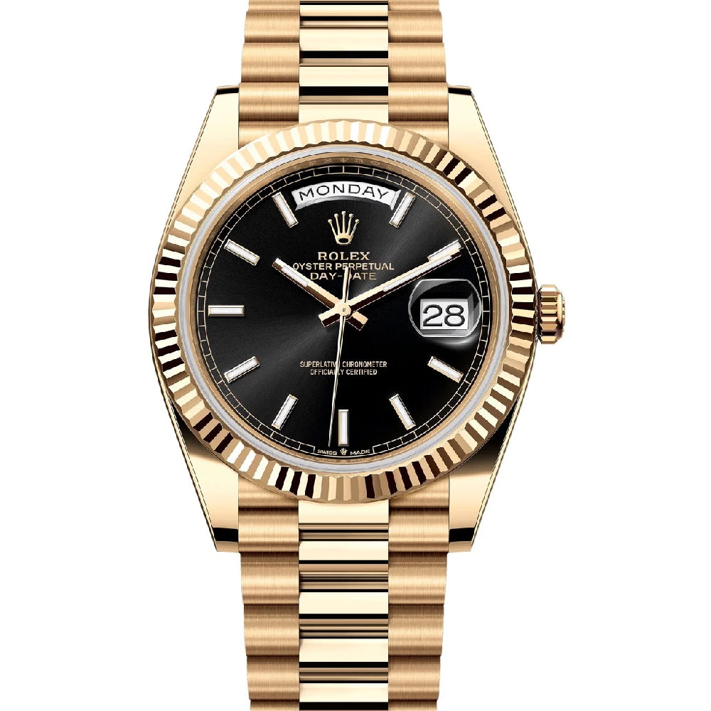 Day-Date 40 Presidential Black Dial 18-Karat Gold
