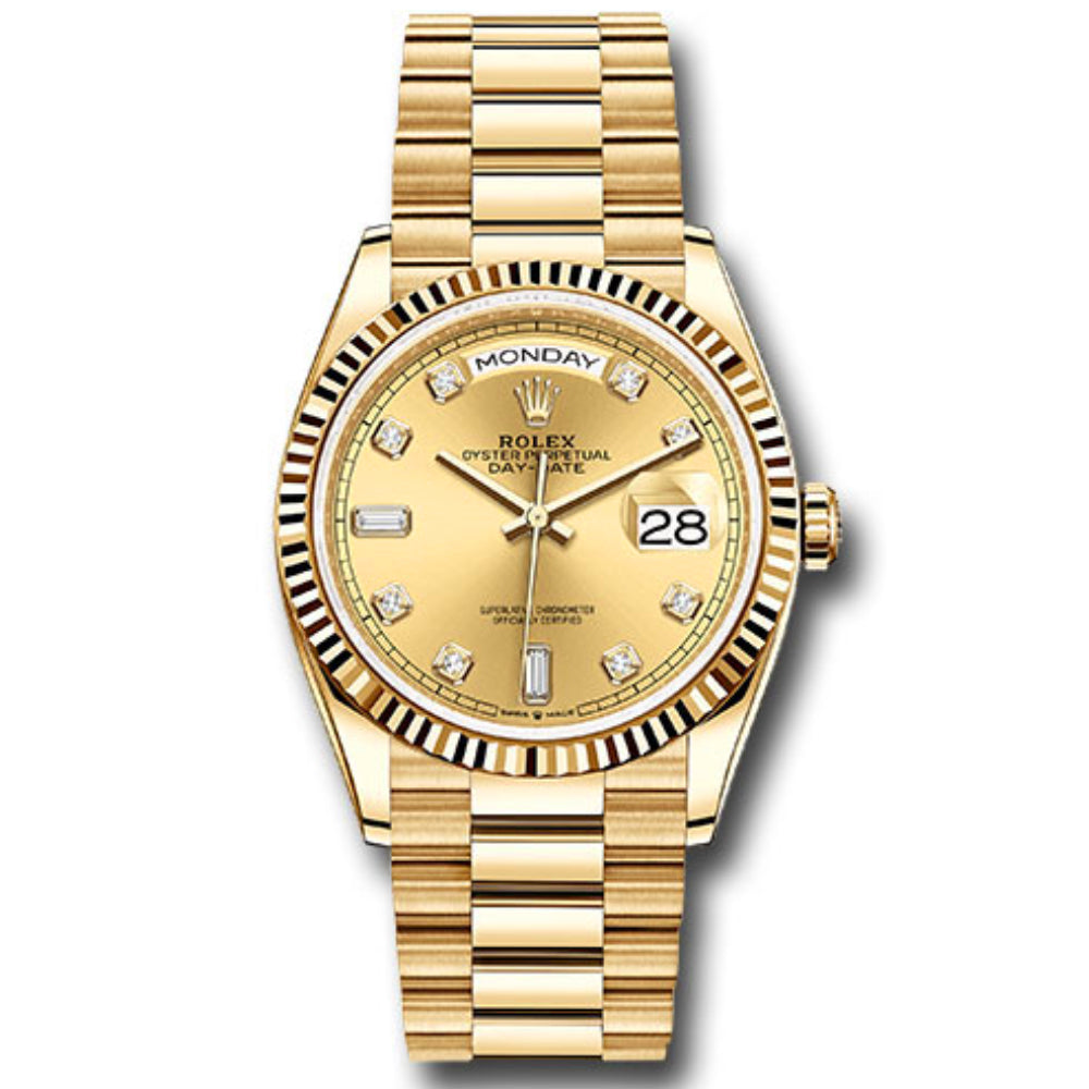 Day-Date 36 Champagne Diamond Dial 18-Karat Gold Presidential