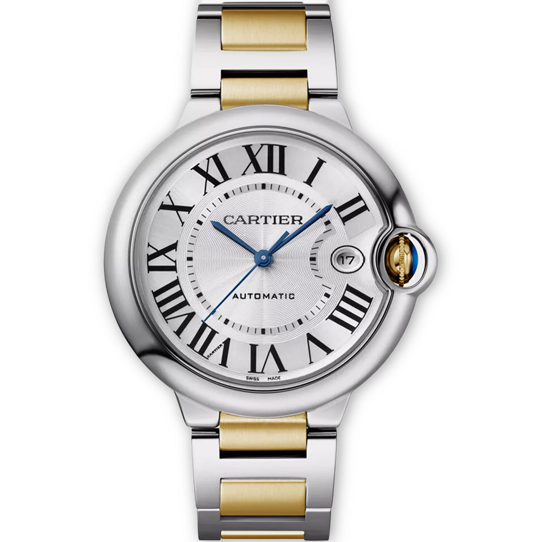 Cartier Ballon Bleu 42mm White Dialin 18K Gold & Stainless Steel