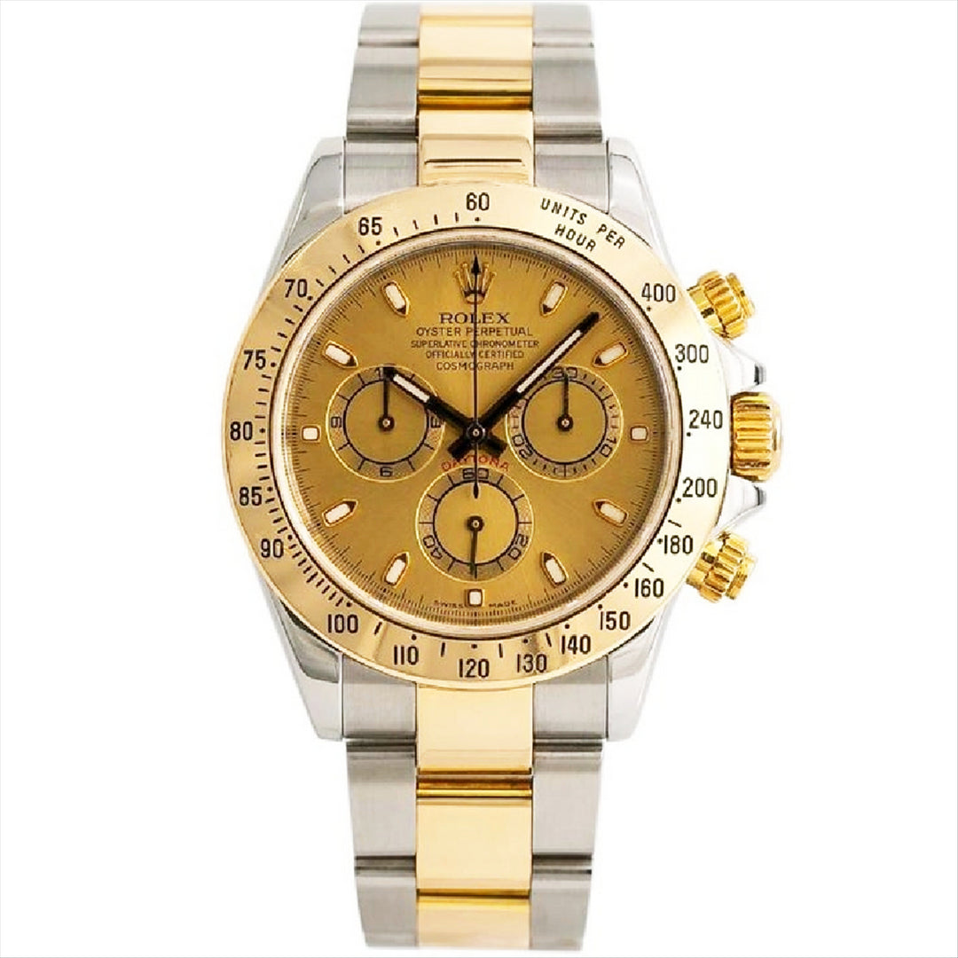 Rolex Daytona 40 Champagne Dial Oyster in 18K Gold & Stainless Steel