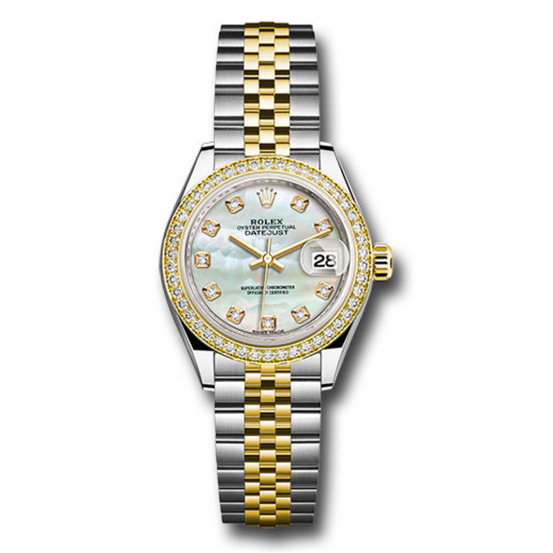 Datejust 26 Custom Mother of Pearl Diamond Dial and 18-Karat Gold Diamond Bezel Jubilee Bracelet