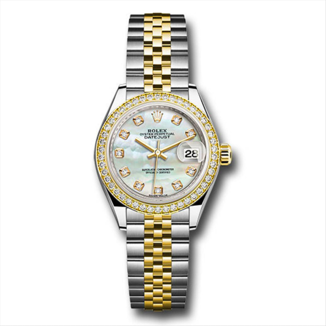 Datejust 26 Custom Mother of Pearl Diamond Dial and 18-Karat Gold Diamond Bezel Jubilee Bracelet