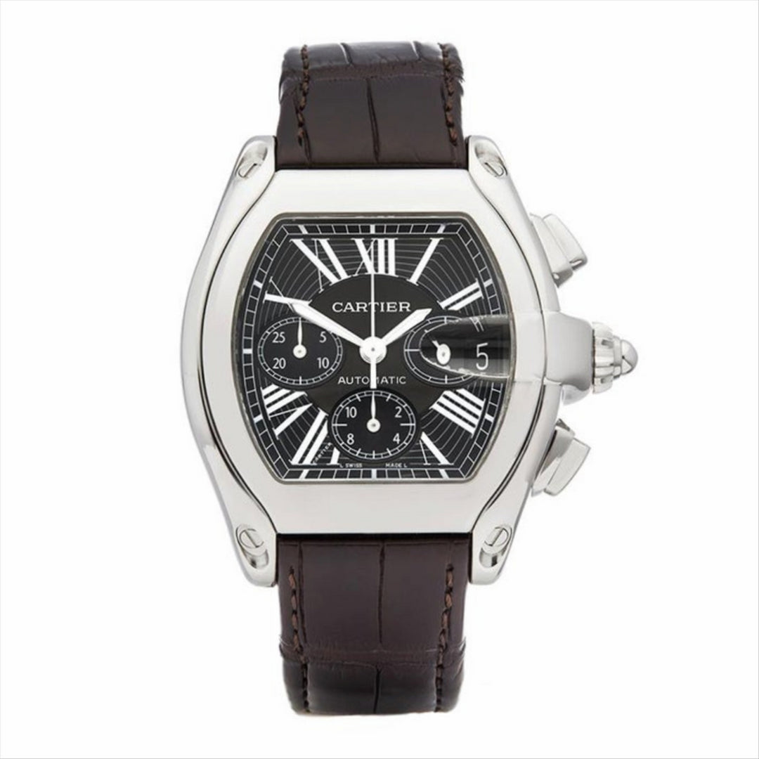 Roadster Black Dial "Discontinued" Chronograph Large Stainless Steel Automatic Watch