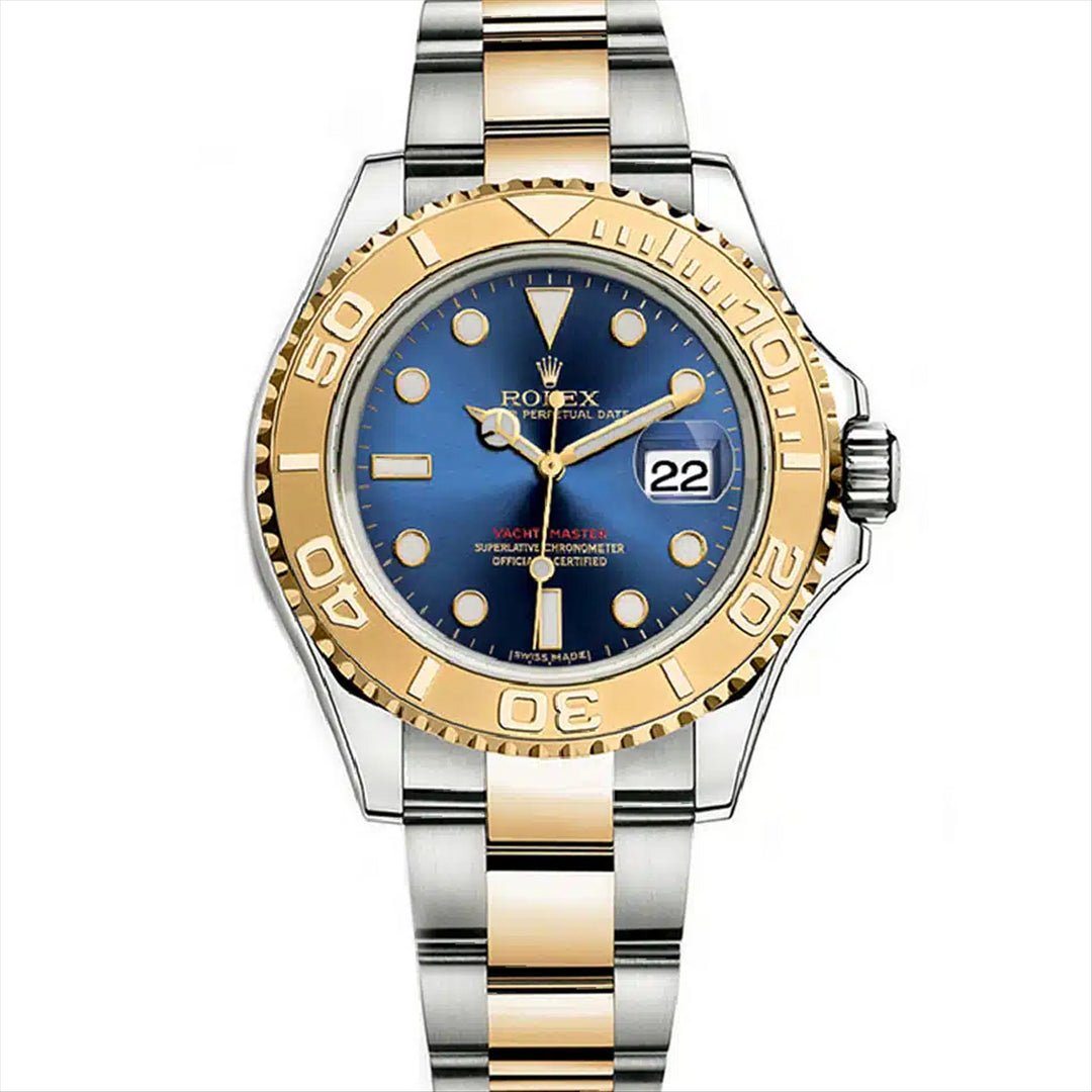 Yachtmaster 40 Blue Dial with Rotatable Bezel & Oyster Bracelet in 18K Gold & Stainless Steel
