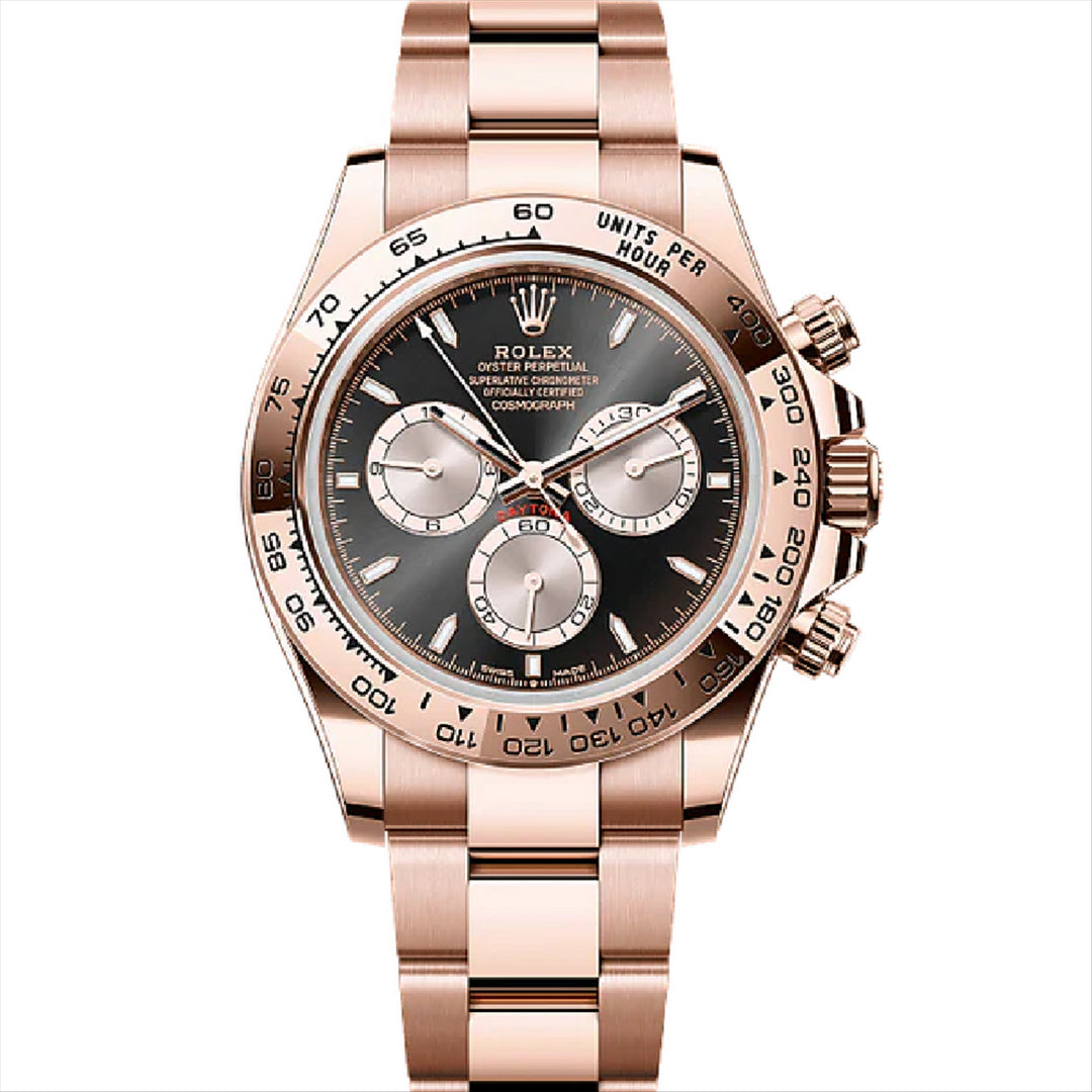 Daytona Rose Gold Black Dial Oyster Bracelet Automatic Watch