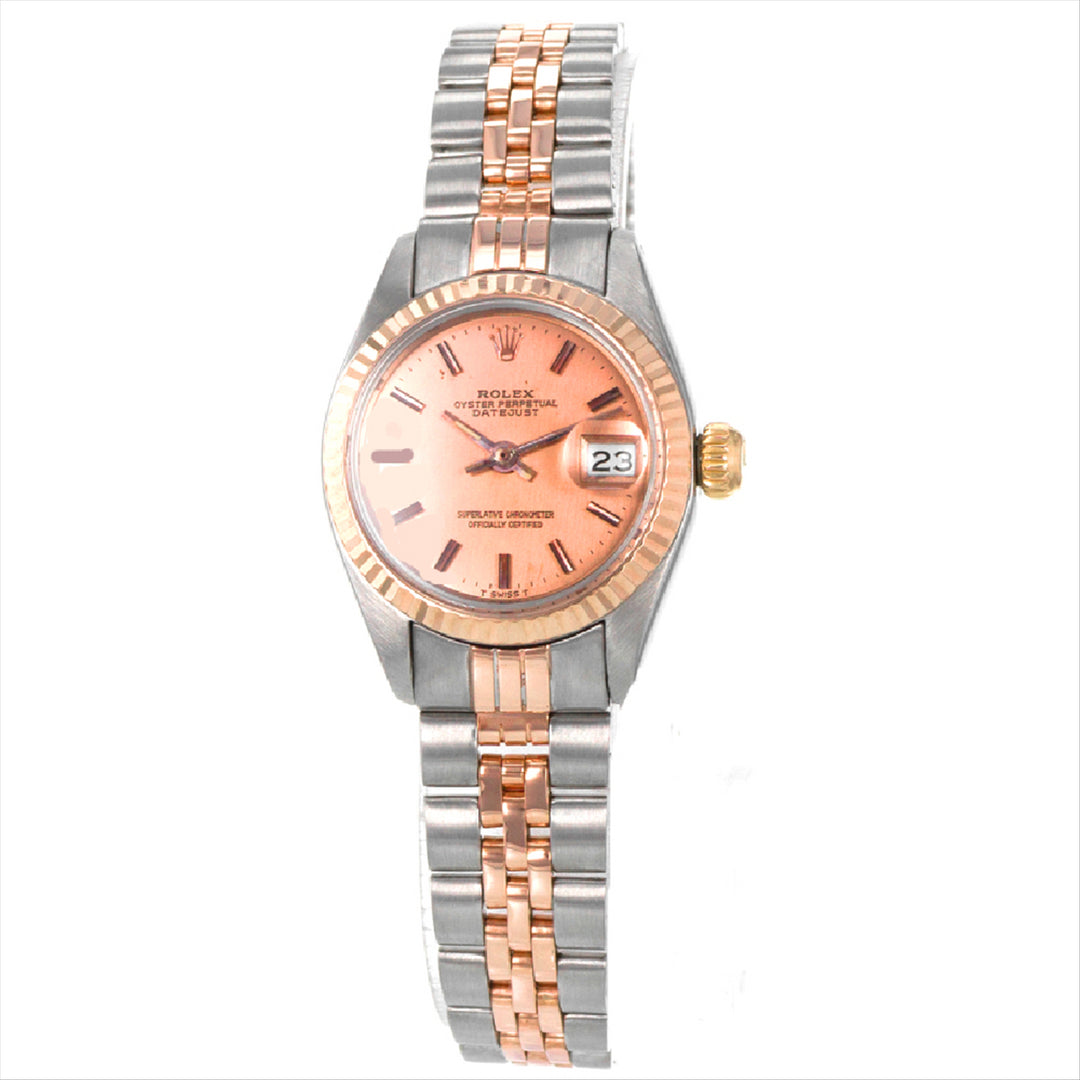 Datejust 26 Sundust Dial 18-Karat Rose Gold and Stainless Steel Jubilee Bracelet
