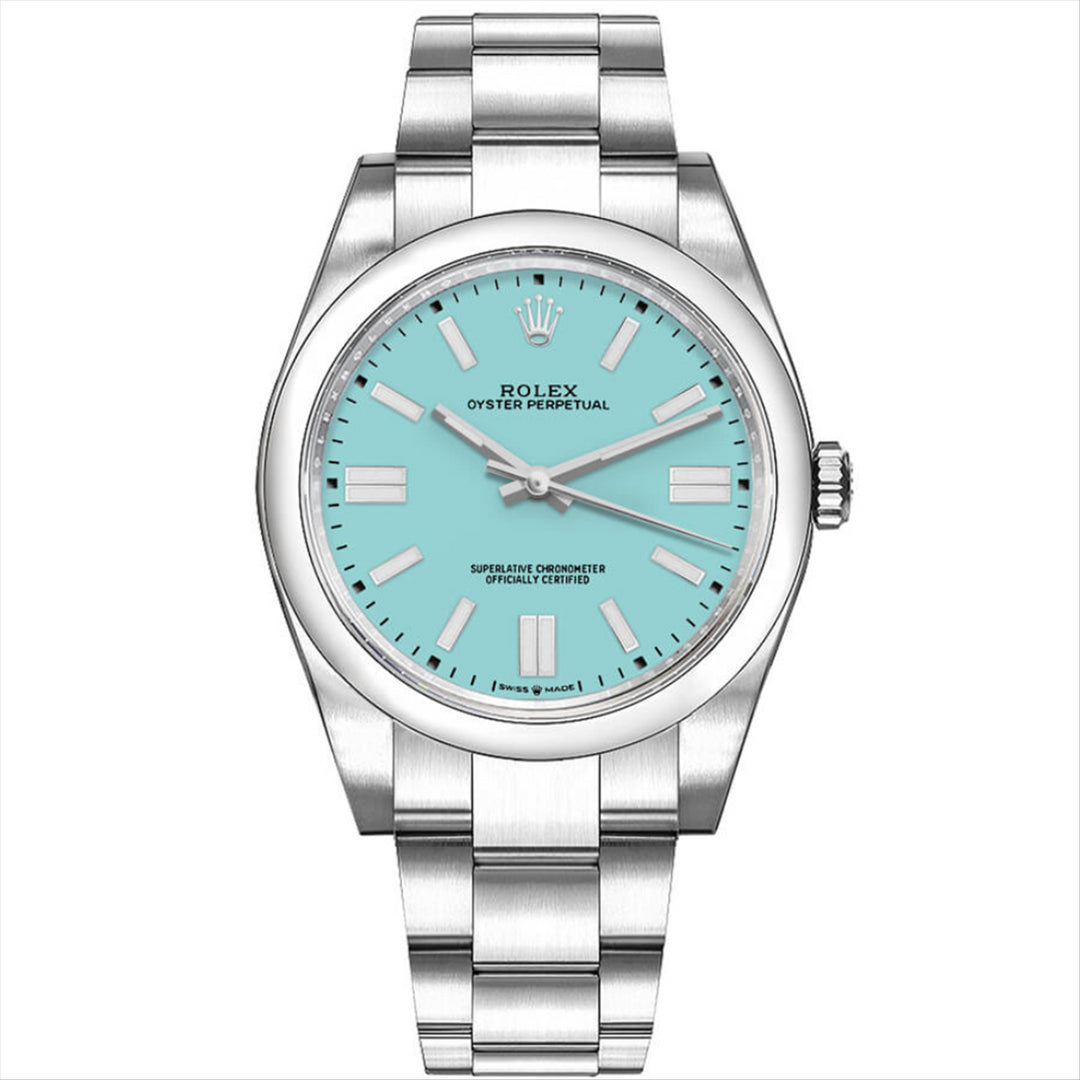 Oyster Perpetual 41 Custom Blue Tiffany Dial Stainless Steel Automatic Watch