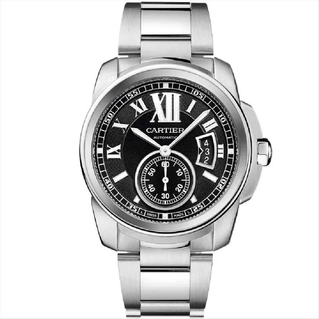 Cartier Calibre 42 Stainless Steel Black Dial  Automatic Watch