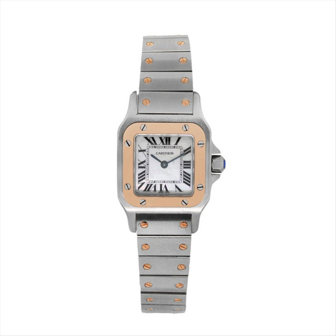 Cartier Ladies Santos Rose Gold Two Tone Quartz Watch