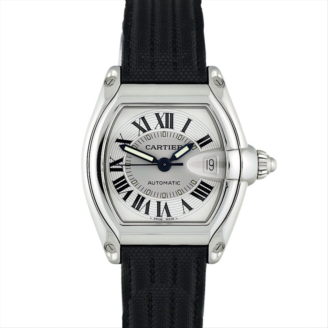 Cartier Roadster Large Stainless Steel Automatic Nylon Strap