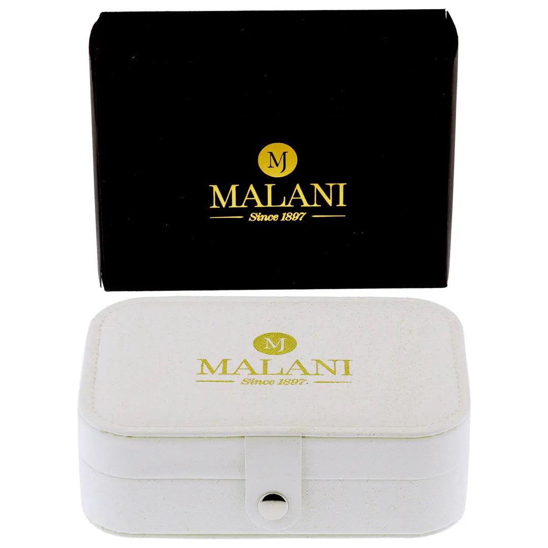 Malani Jewelers White Leather Jewelry Travel Case