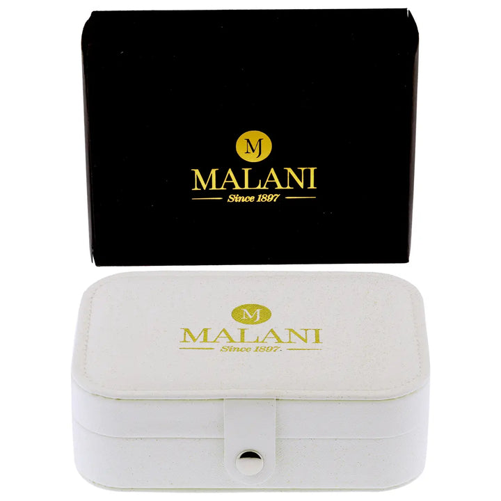 Malani Jewelers White Leather Jewelry Travel Case