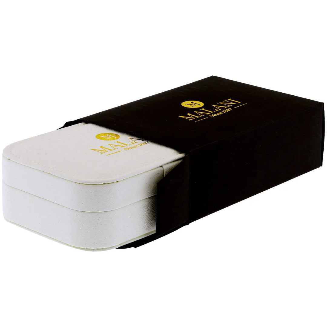 Malani Jewelers White Leather Jewelry Travel Case