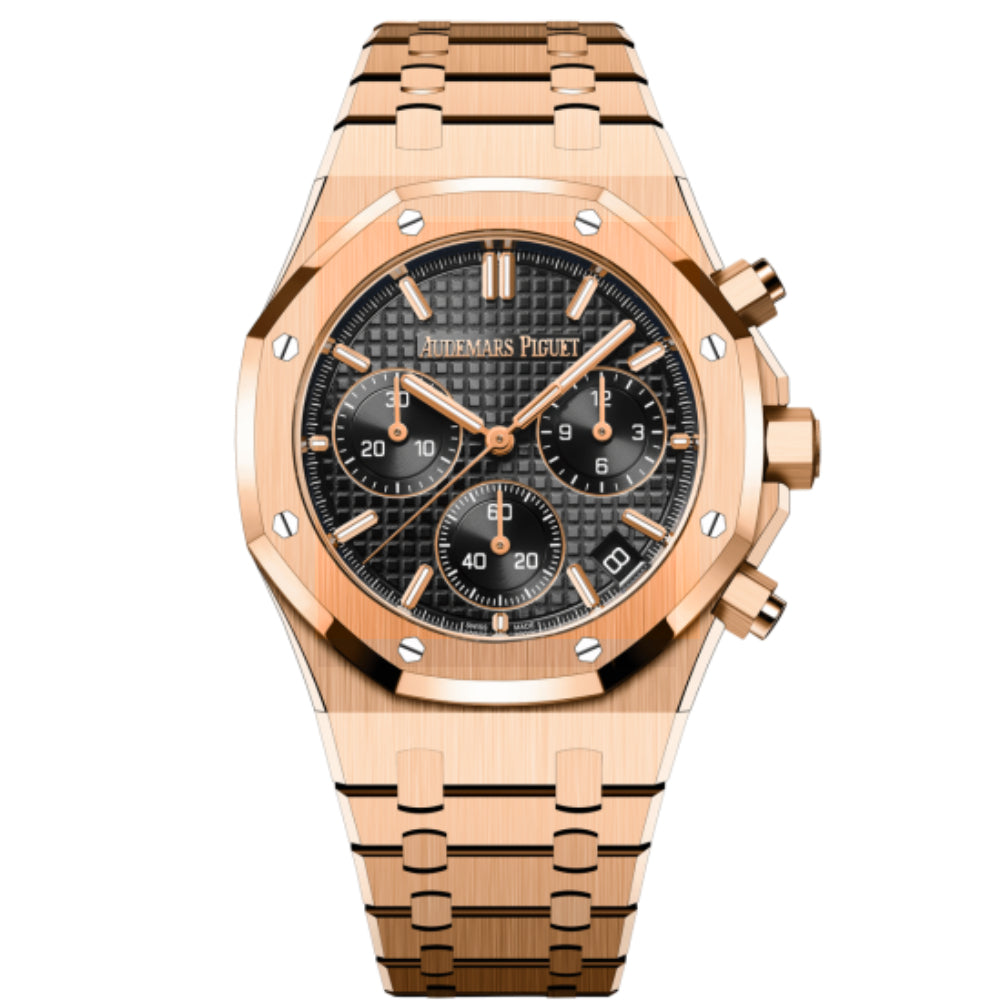 Royal Oak 41 Rose Gold Black Dial Chronograph